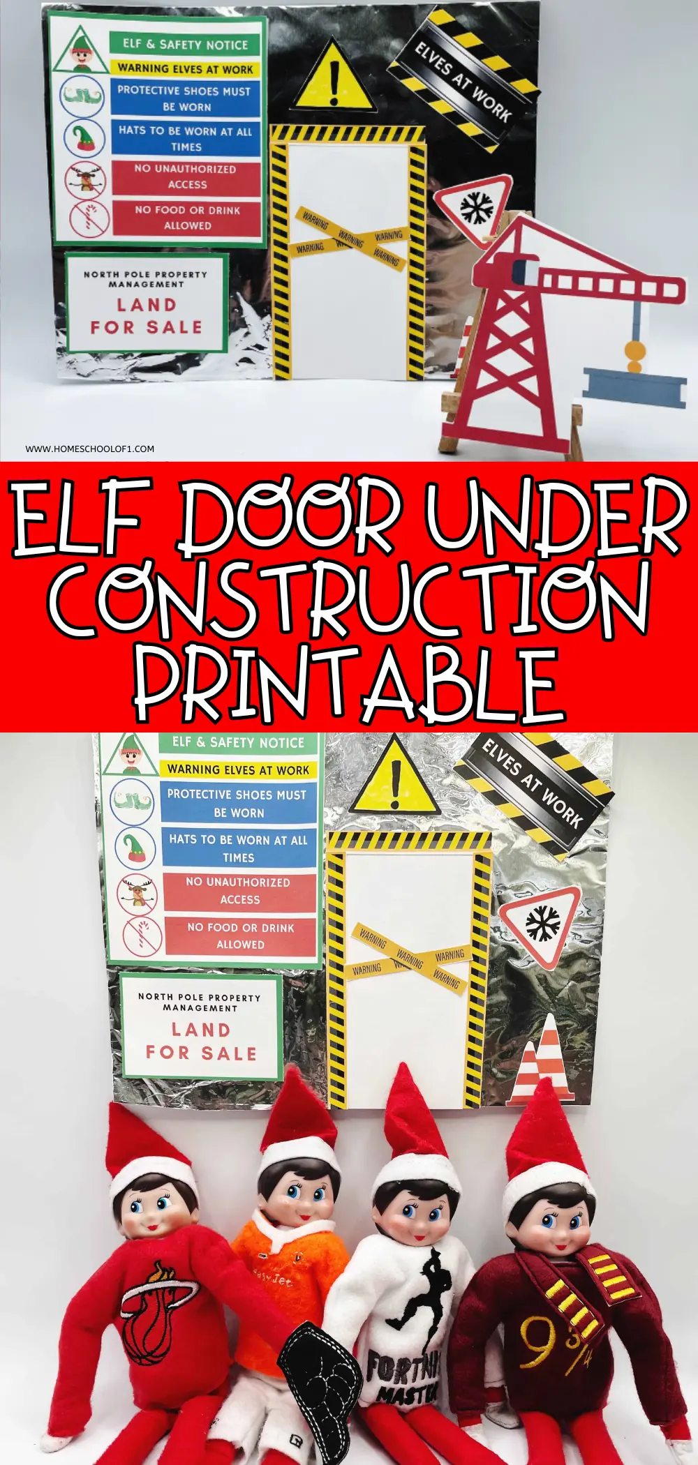 Free Elf Door Under Construction Printable