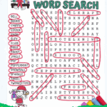 Free printable elf name word search with 16 names to find and bonus elf-themed coloring images for kids.