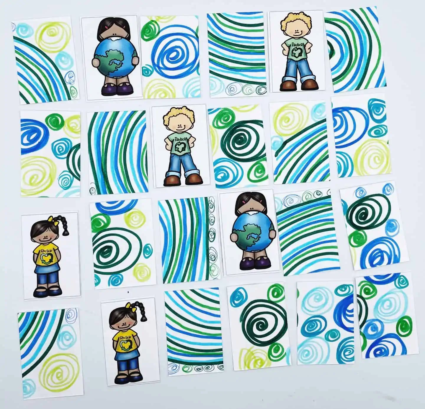 free earth day matching game