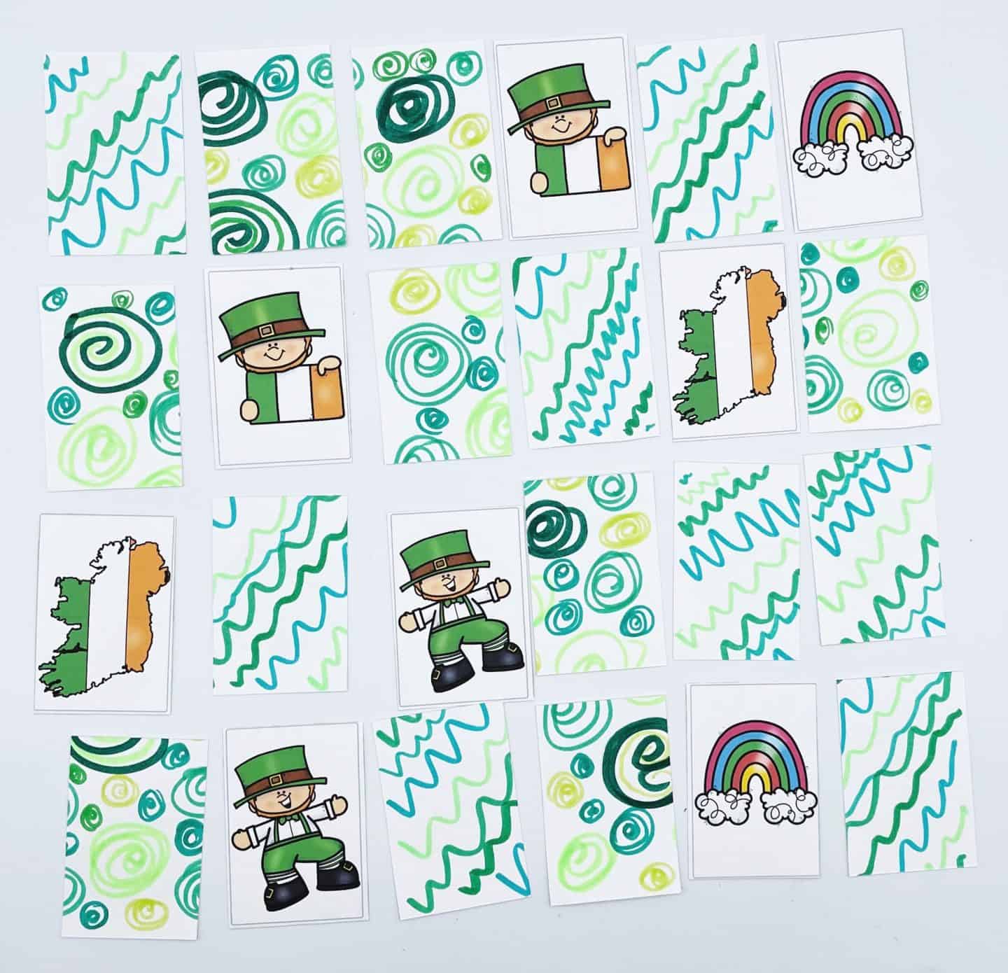 free st patricks day memory game printable