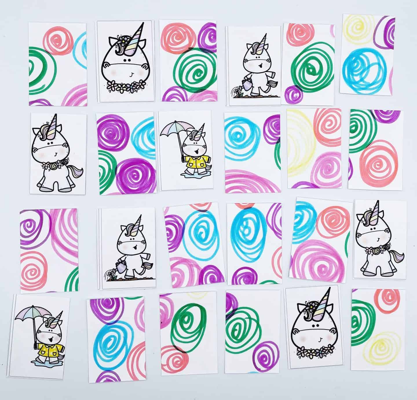 free unicorn matching game