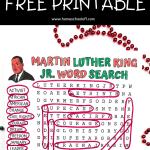 martin luther king jr word search printable