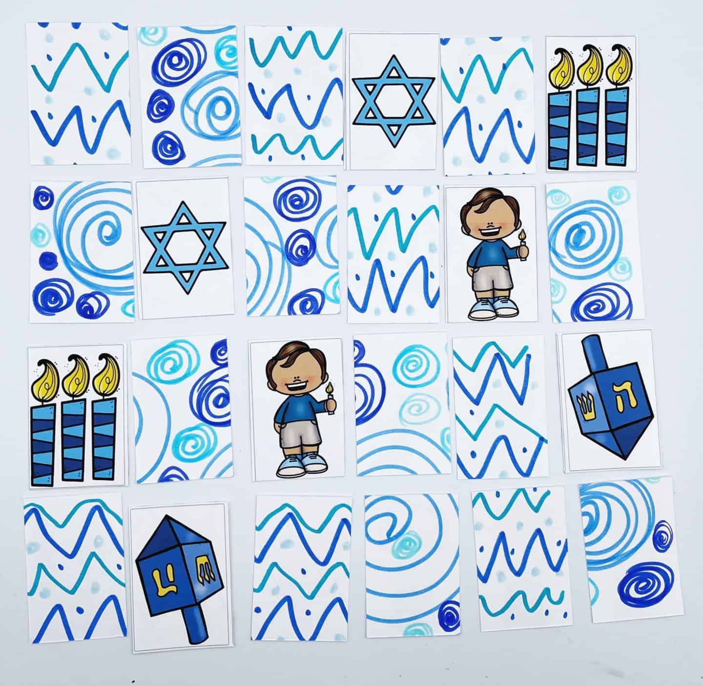 playing hanukkah memory game