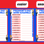 presidents word scramble