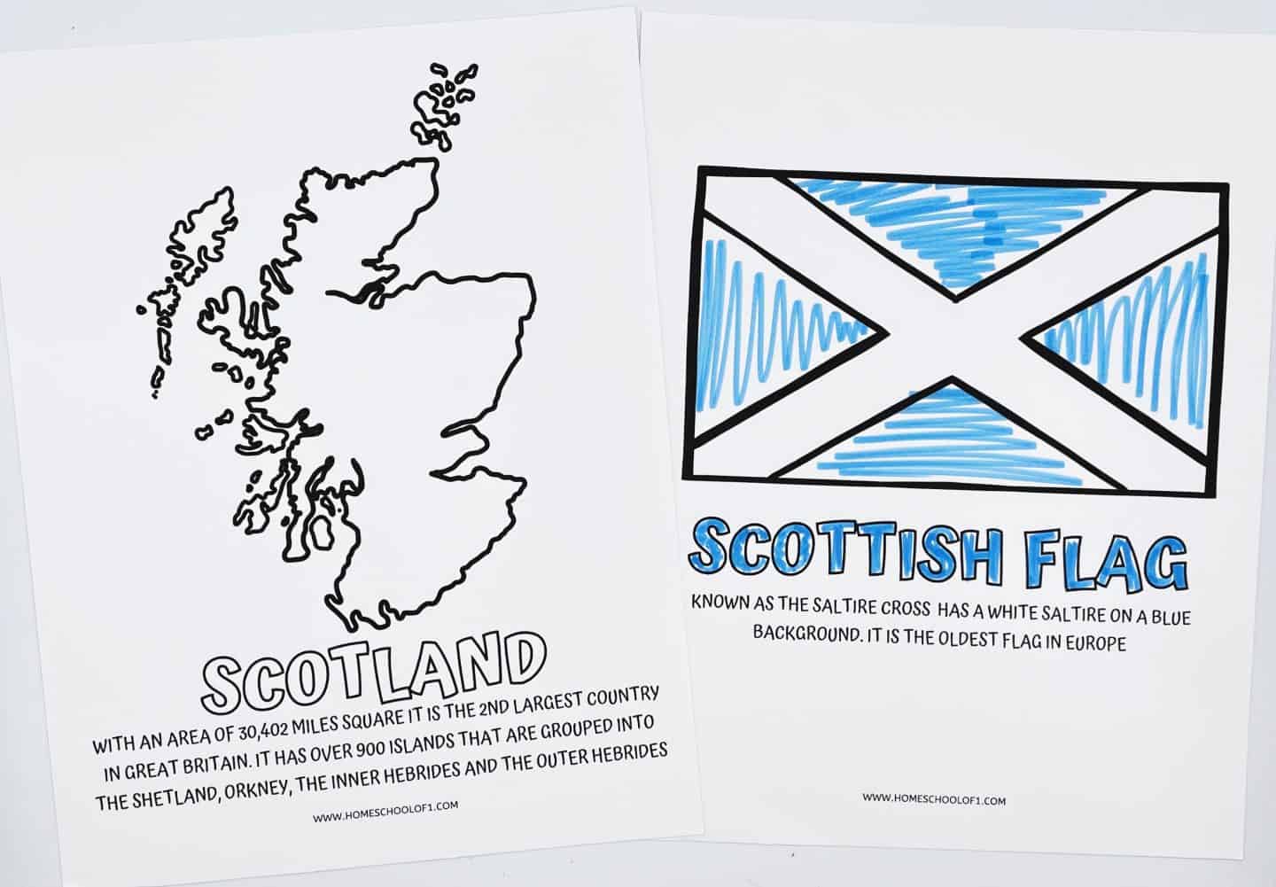 scottish flag coloring page