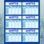 winter scattergories printable