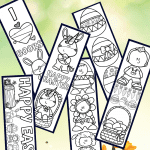 Easter bookmarks to color