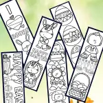 Easter bookmarks to color