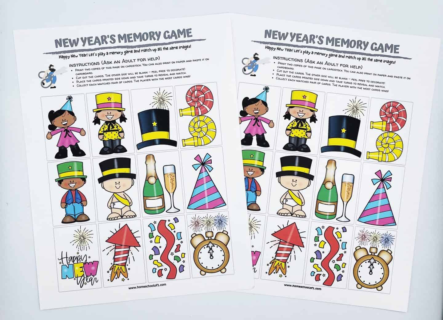 New Year memory game