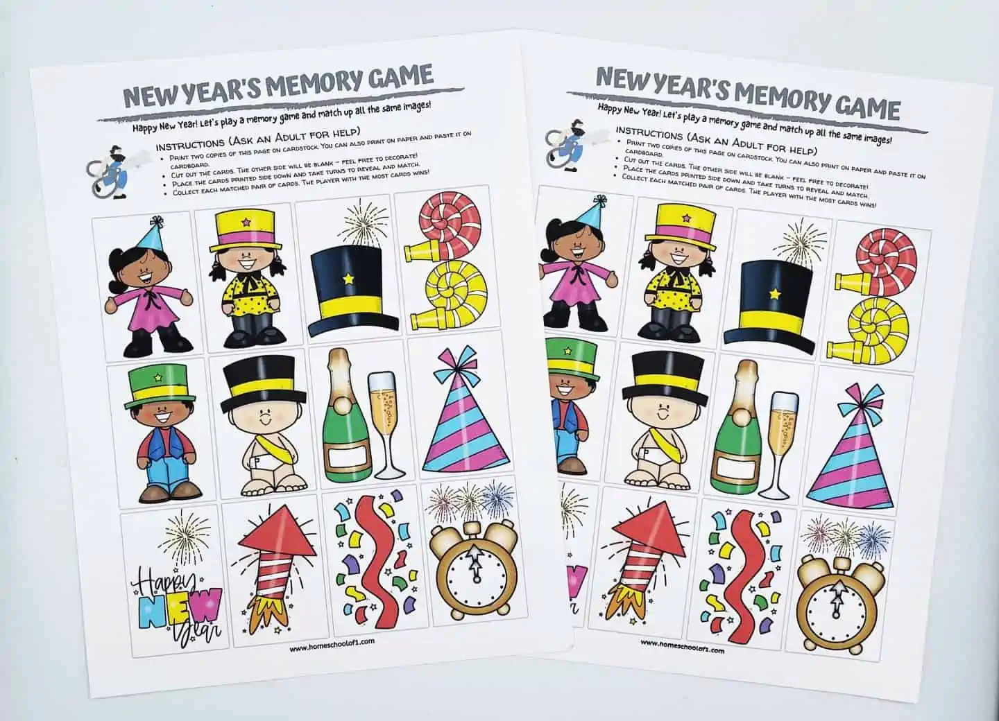 New Year memory game