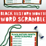 black history month word scramble