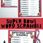 super bowl word scramble printable