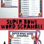 super bowl word scramble printable