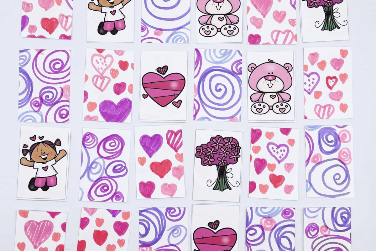 valentine's day matching game printable