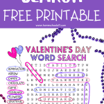 valentine's day word search printable