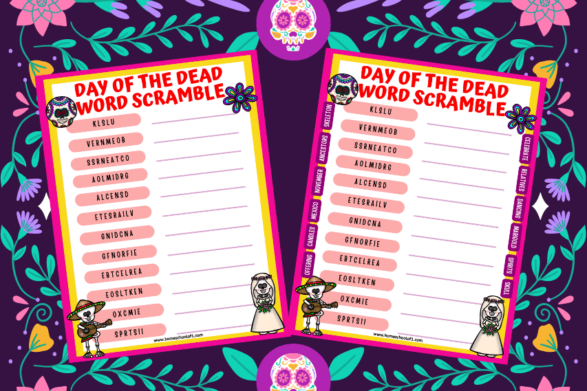Day of the Dead Word Scramble