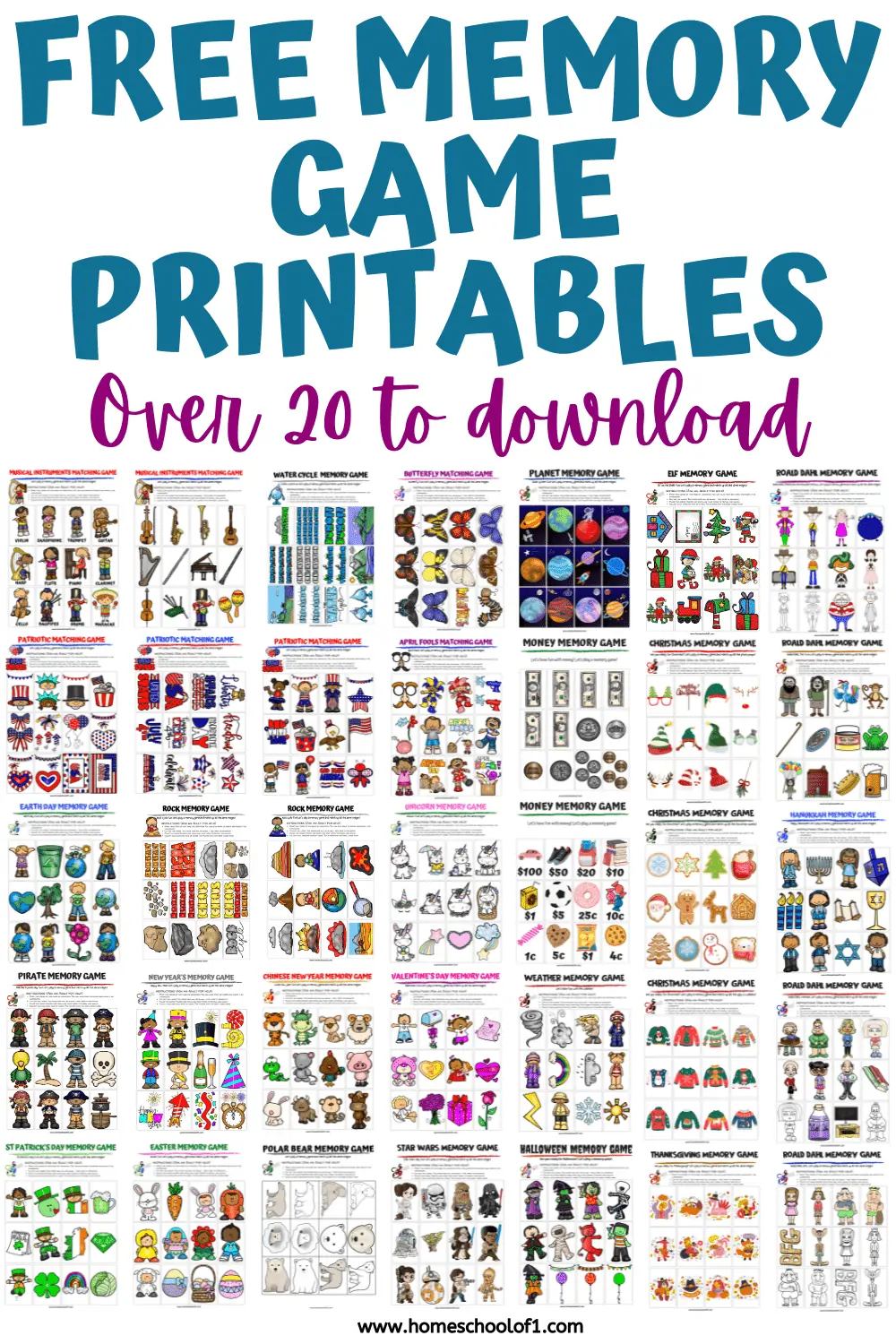 FREE PRINTABLE MEMORY GAMES