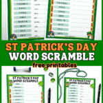 st patrick's day word scramble printable