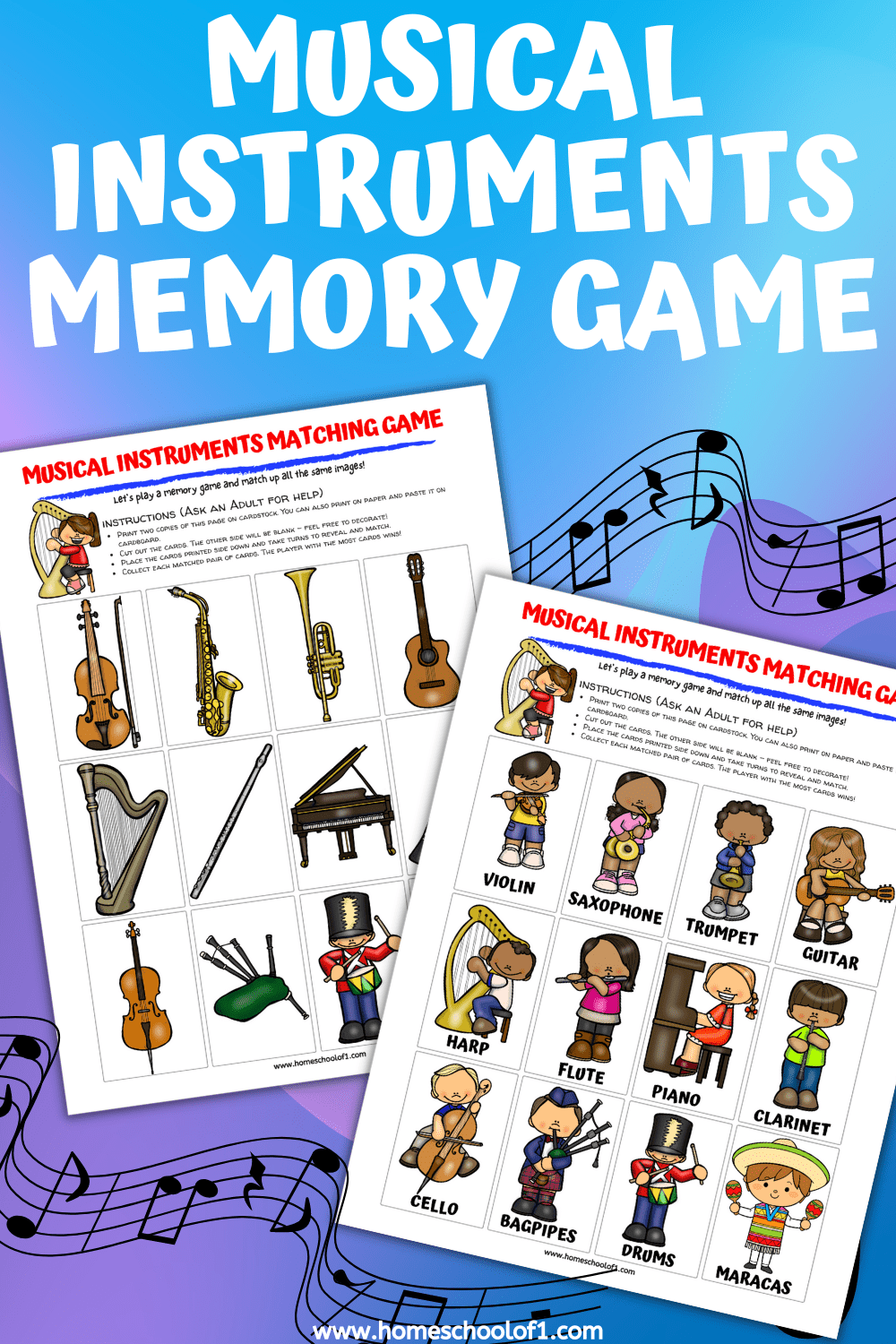 MUSICAL INSTRUMENT MATCHING GAME