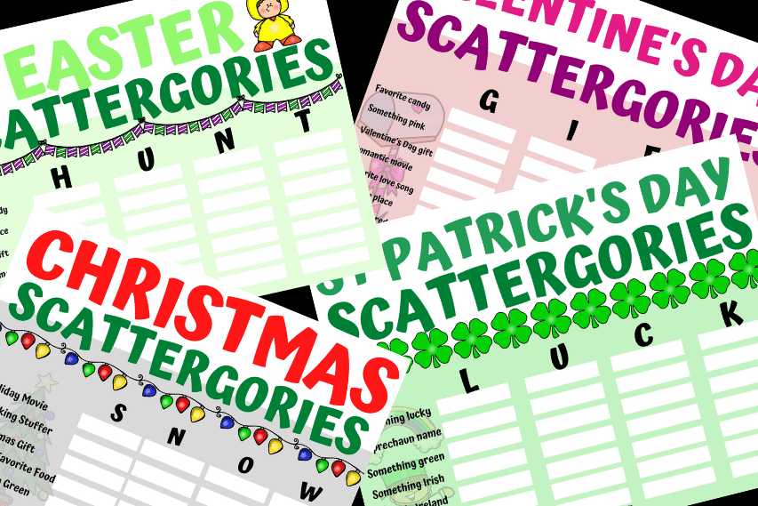 7+ Free Holiday Scattergories to Download