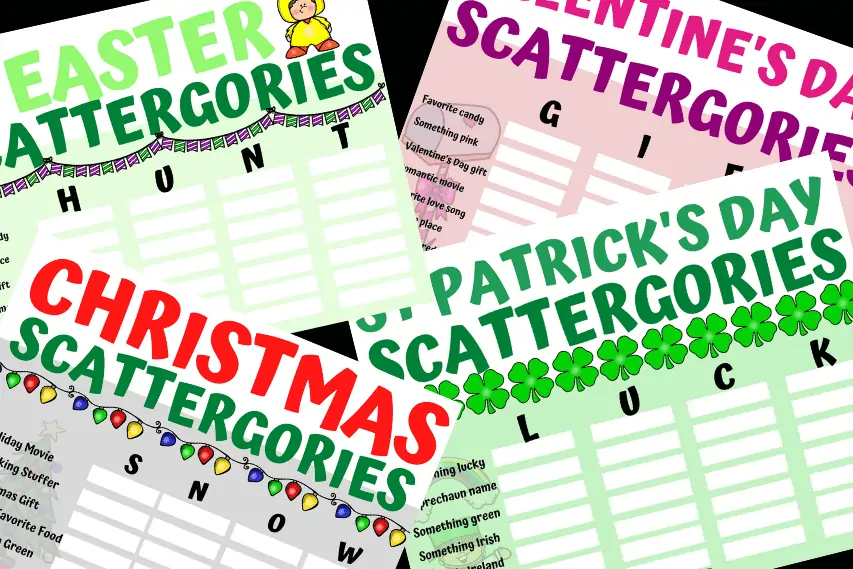 7+ Free Holiday Scattergories to Download