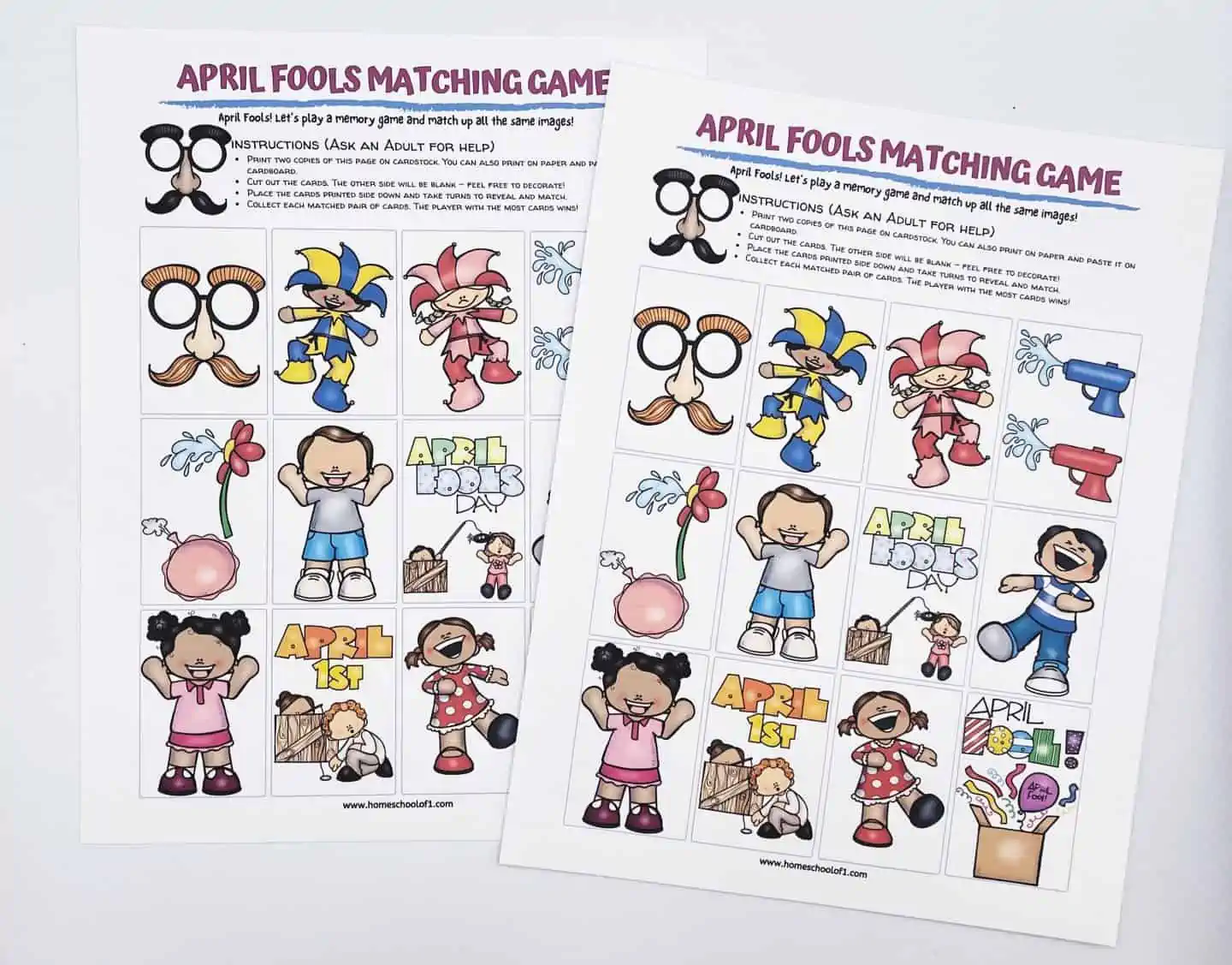 april fools day memory game