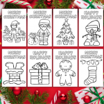christmas cards to color