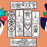 day of the dead bookmarks to print out and color