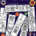 day of the dead bookmarks