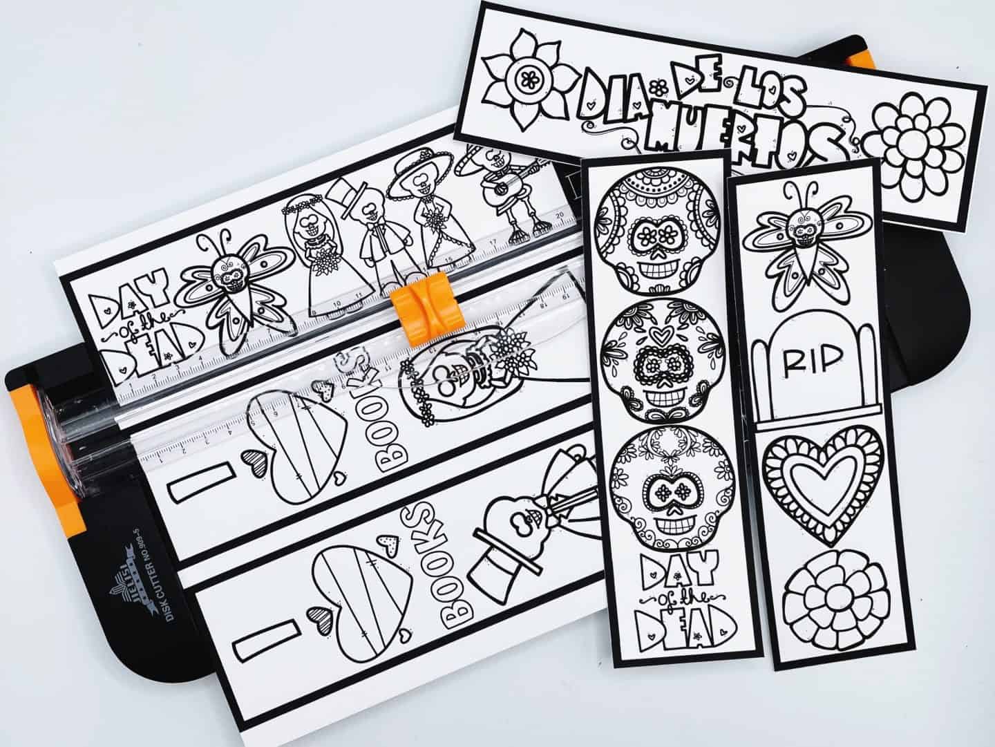 day of the dead printable bookmarks