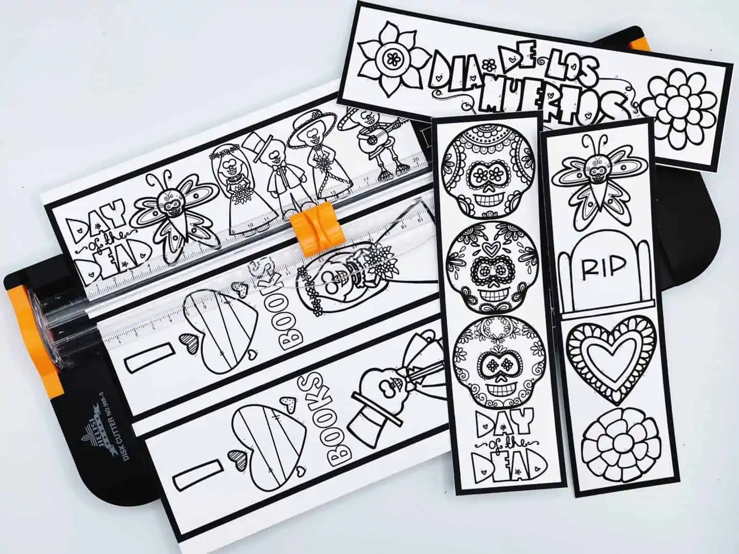 day of the dead printable bookmarks