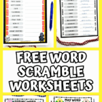 Free printable word scramble worksheets for May, Spring, Earth Day, and more. Easy holiday puzzles for kids to build skills.