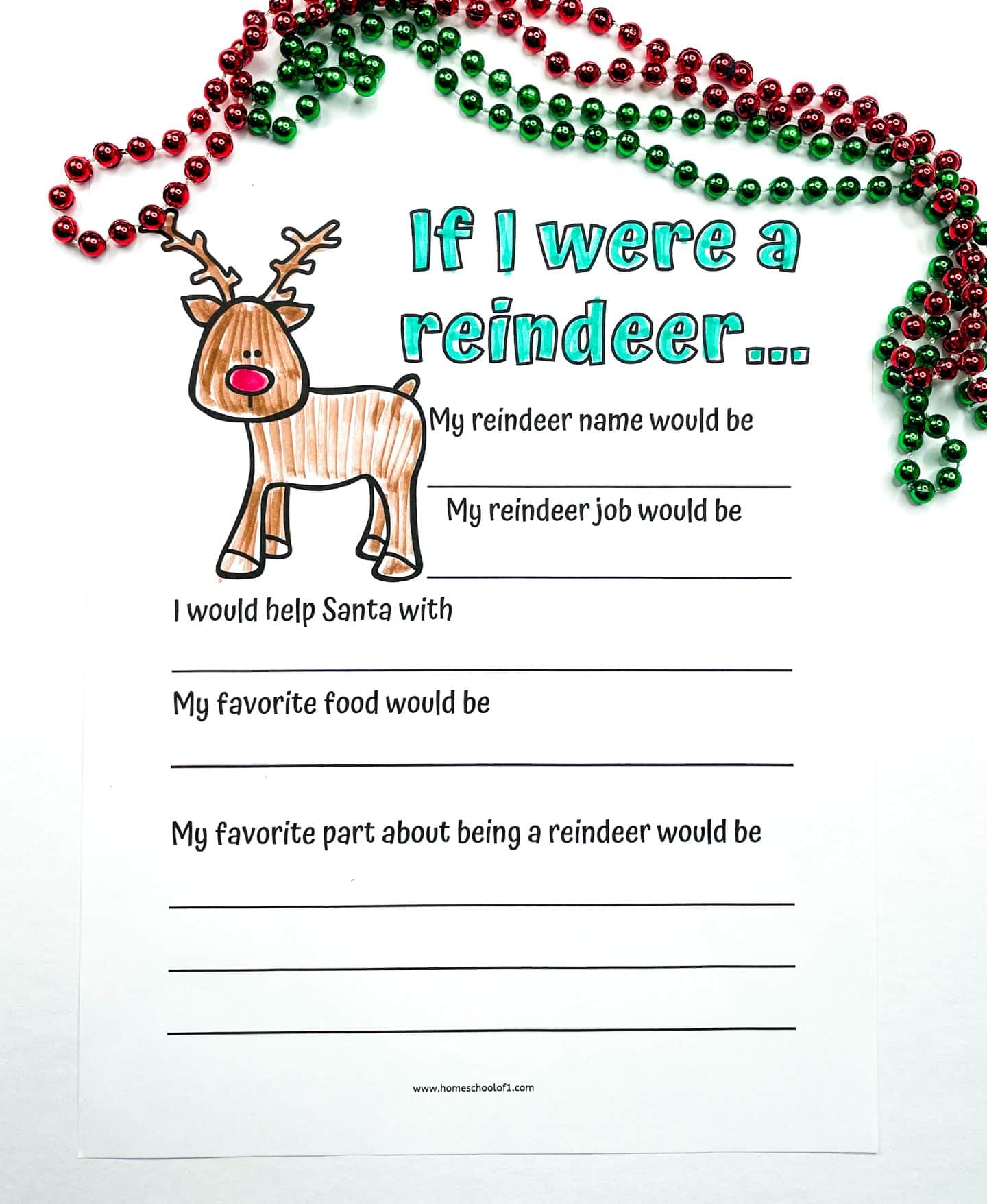 if i were a reindeer writing
