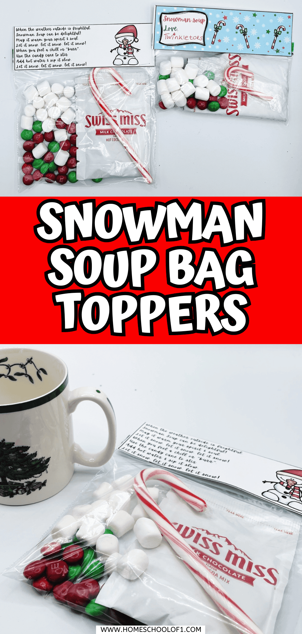 Snowman Soup Free Printable Bag Toppers