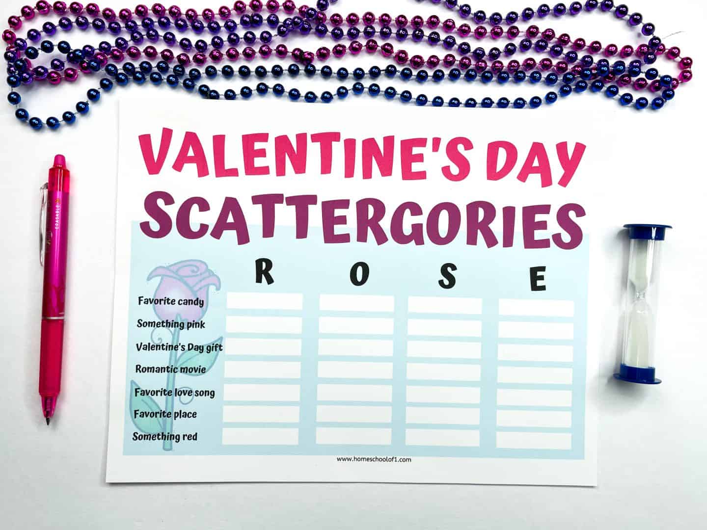 valentine scattergories