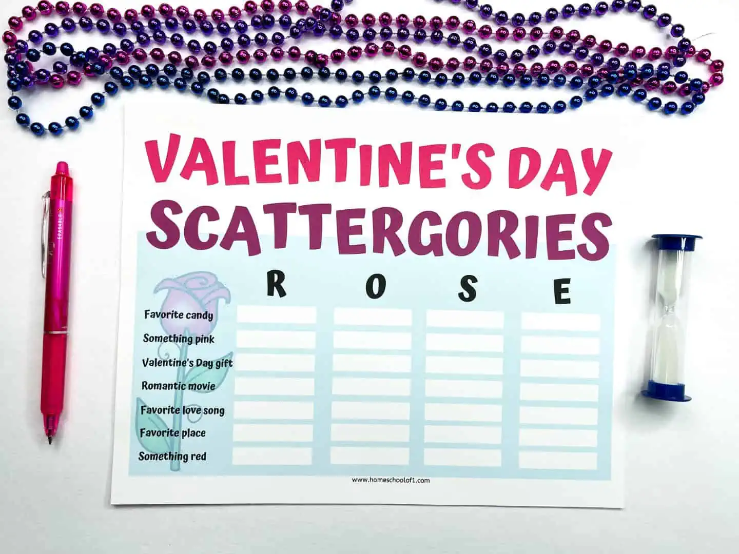 valentine scattergories