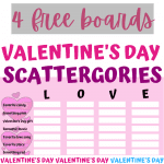 valentine's day scattergories