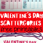 valentine's day scattergories free printable