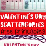 valentine's day scattergories free printable