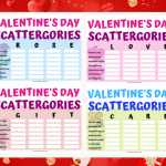 valentine's day scattergories printable