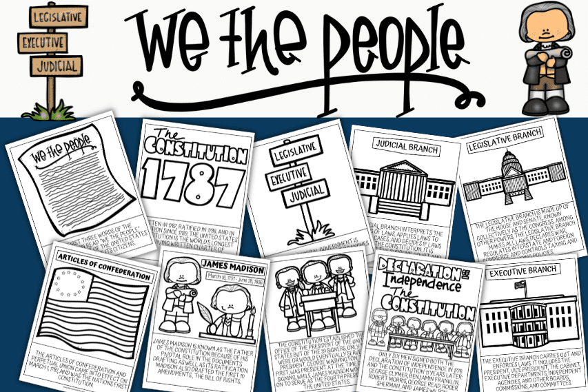 CONSTITUTION COLORING PAGES