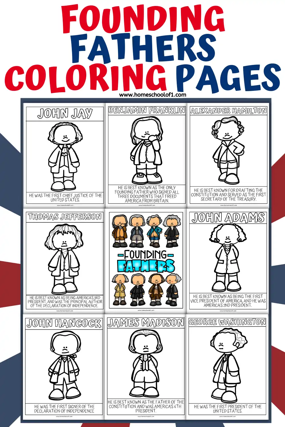 FOUNDING FATHER'S WORKSHEETS