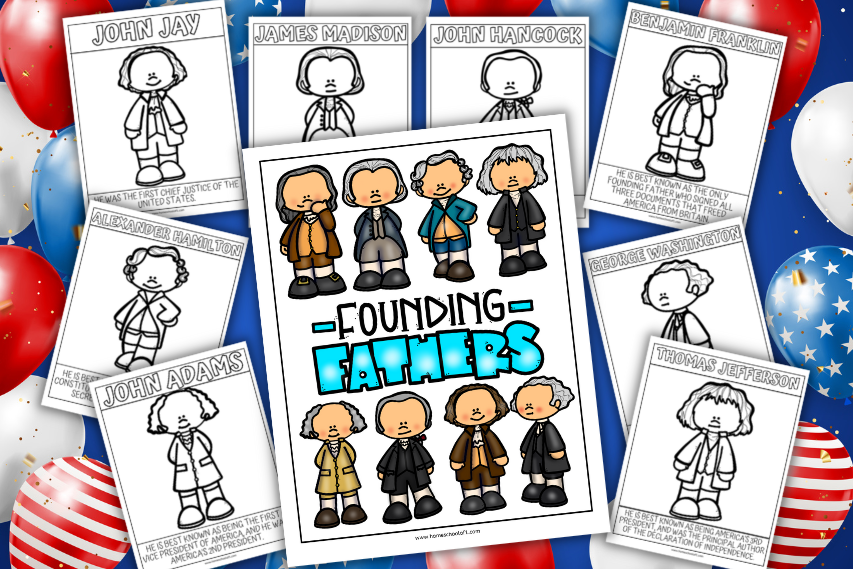 Founding fathers coloring pages