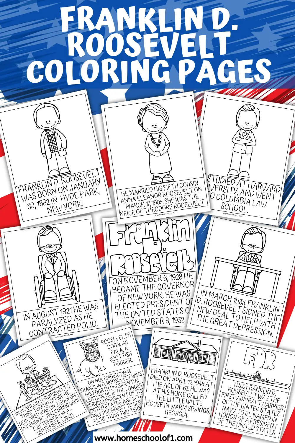 Franklin D. Roosevelt coloring pages