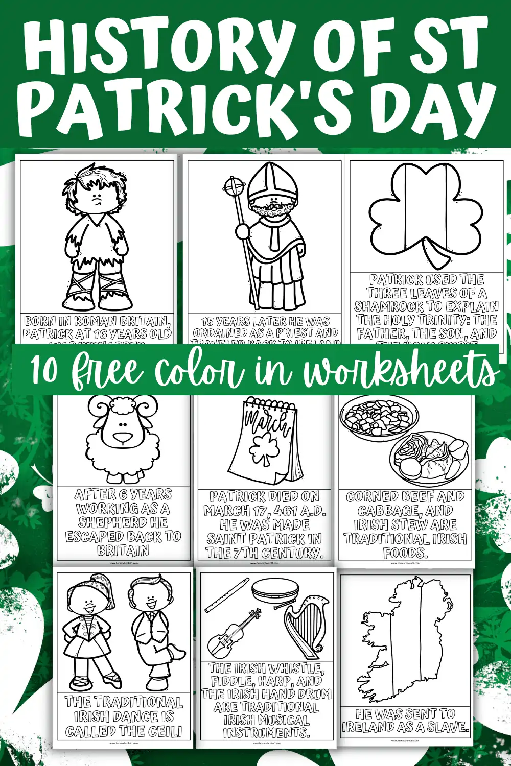 History of St Patricks Day Worksheets, 9 free St Patrick's Day printables