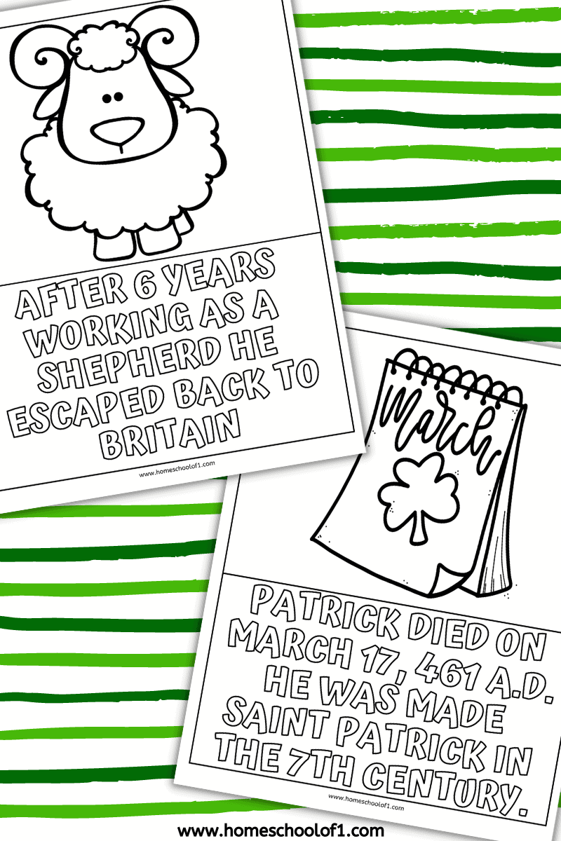 History of St Patrick's Day printables