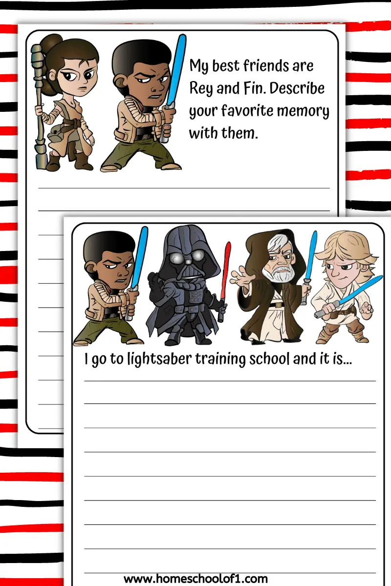 Jedi on 2 x writing prompts