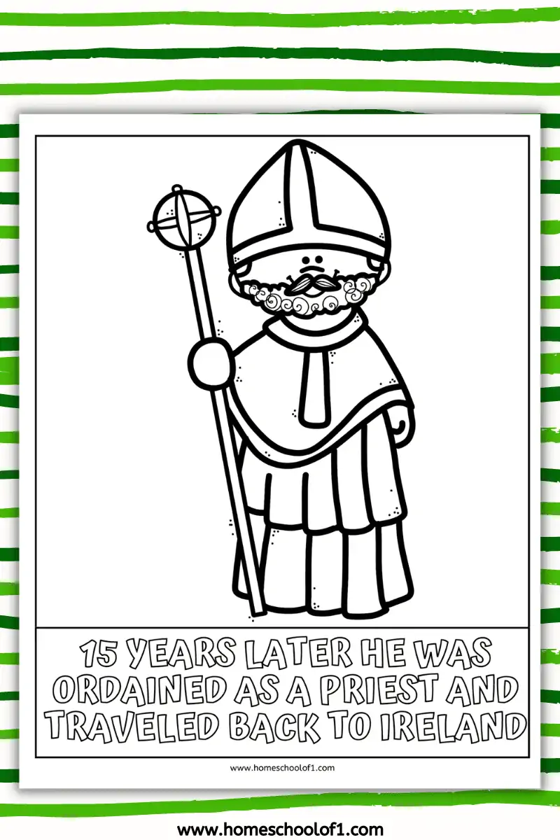 St Patrick coloring page