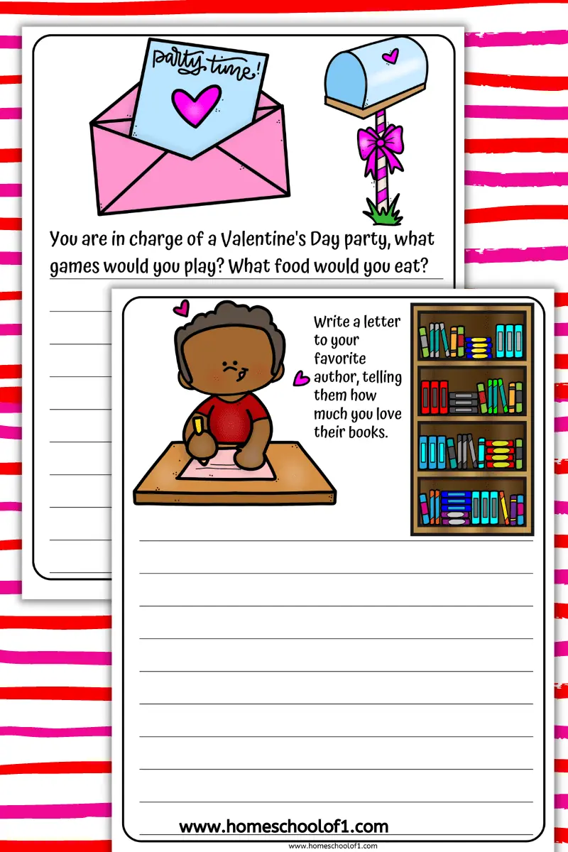 2 x Valentines Day writing prompts
