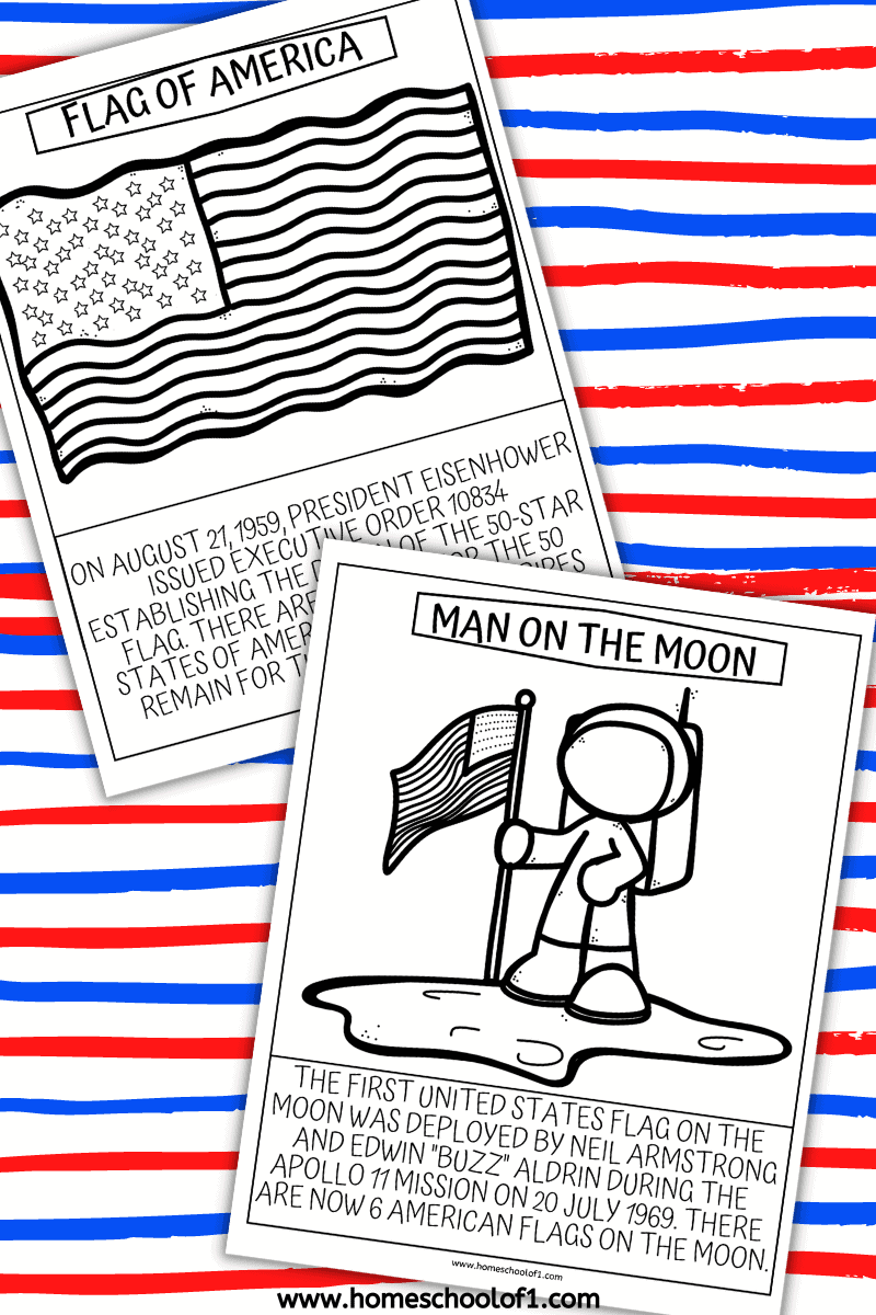 american flag coloring page